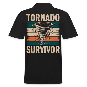 Storm Chaser Costume Storm Chaser - Men's Polo Shirt - black - Back - Kai (181cm)