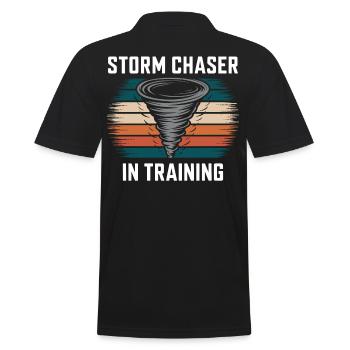 Storm Chaser Costume Storm Chaser - Men's Polo Shirt - black - Back - Kai (181cm)