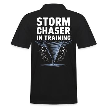 Storm Chaser Costume Storm Chaser - Men's Polo Shirt - black - Back - Kai (181cm)