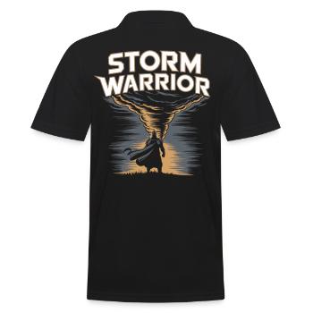 Storm Chaser Costume Storm Chaser - Men's Polo Shirt - black - Back - Kai (181cm)