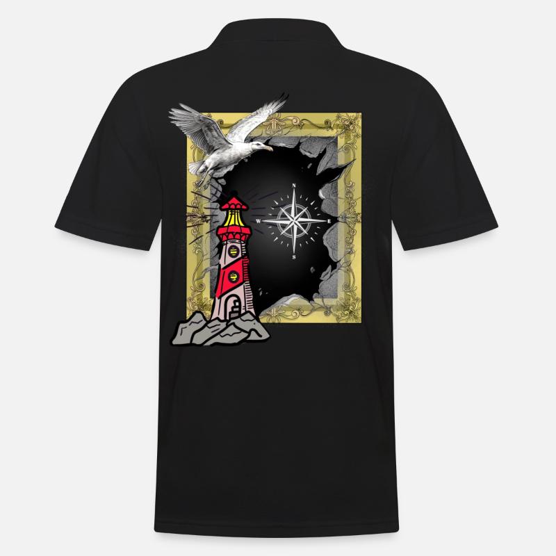 Phare maritime Seagull Seagulls - Polo Homme - noir