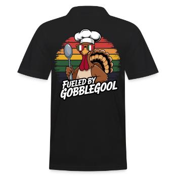 Dinde Thanksgiving Day Gobblegool - Polo Homme - noir - Dos - Kai (181cm)