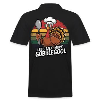 Truthahn-tag Thanksgiving Day Gobblegool - Männer Poloshirt - Schwarz - Hinten - Kai (181cm)