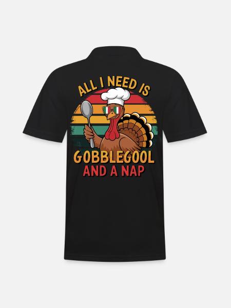 Dinde Thanksgiving Day Gobblegool - Polo Homme - noir