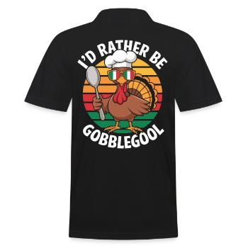 Dinde Thanksgiving Day Gobblegool - Polo Homme - noir - Dos - Kai (181cm)