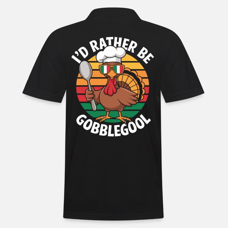 Dinde Thanksgiving Day Gobblegool - Polo Homme - noir