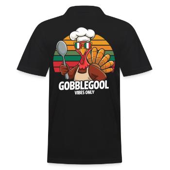 Dinde Thanksgiving Day Gobblegool - Polo Homme - noir - Dos - Kai (181cm)