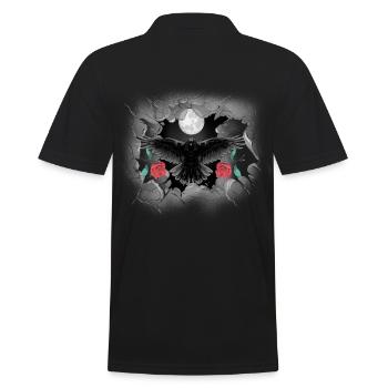 Halloween raven crow ravens crows mystical - Men's Polo Shirt - black - Back - Kai (181cm)