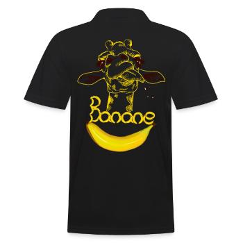 Girafe Girafe Banane Banane - Polo Homme - noir - Dos - Kai (181cm)