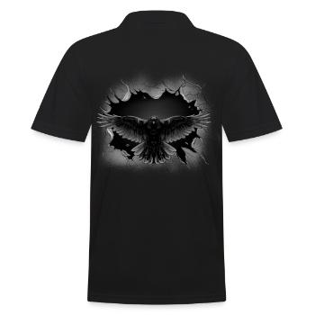 Halloween Raven Crow - Men's Polo Shirt - black - Back - Kai (181cm)