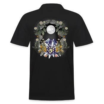 Österreich Tirol Berge Gebirge Natur - Männer Poloshirt - Schwarz - Hinten - Kai (181cm)