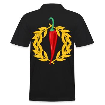 Paprika Chilli Peperoni Gewürz Kochkunst Köche - Männer Poloshirt - Schwarz - Hinten - Kai (181cm)