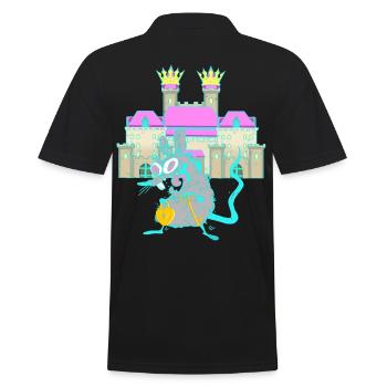 Rodent Rat Castle Middle Ages Castle Fortress Child - Men's Polo Shirt - black - Back - Kai (181cm)