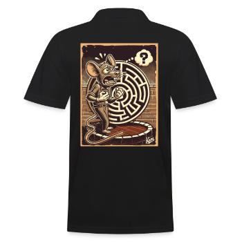 Pas d’issue, un labyrinthe et un rat perplexe - Polo Homme - noir - Dos - Kai (181cm)