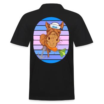 maritim Seefahrt Seemann Matrose Moin Ahoi - Männer Poloshirt - Schwarz - Hinten - Kai (181cm)