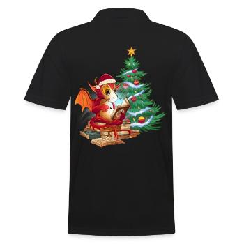 Père Noël Dragon Dragon Enfants - Polo Homme - noir - Dos - Kai (181cm)