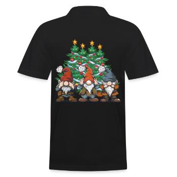 Xmas Christmas Christmas Child Kids Gnome - Men's Polo Shirt - black - Back - Kai (181cm)