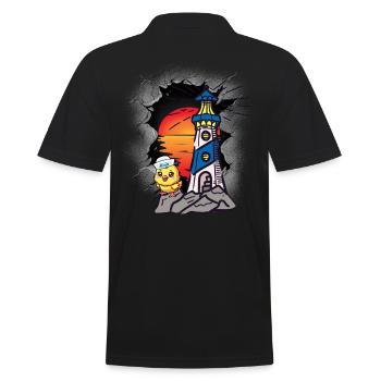 Seefahrt Matrosen Küken Leuchtturm maritim - Männer Poloshirt - Schwarz - Hinten - Kai (181cm)