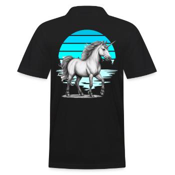 Cheval Chevaux Licorne Licornes Créature mythique Conte de fées - Polo Homme - noir - Dos - Kai (181cm)