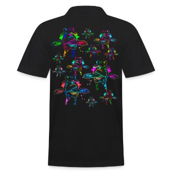 Girafes arc-en-ciel Girafe Enfants Enfant Zoo Animaux - Polo Homme - noir - Dos - Kai (181cm)