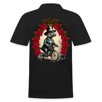 Reptile Reptile Bicycle Wheel Amphibian Crocodile - Men's Polo Shirt - black - Back - Kai (181cm)