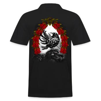 Fairy Tale Character: Raven, Crow, Raven, Crow, Fairy Tale - Men's Polo Shirt - black - Back - Kai (181cm)