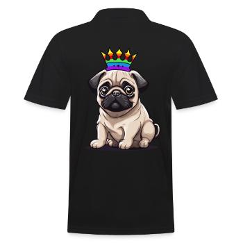 LGBT Carlin Chien Chiens Drapeau Arc-en-ciel - Polo Homme - noir - Dos - Kai (181cm)