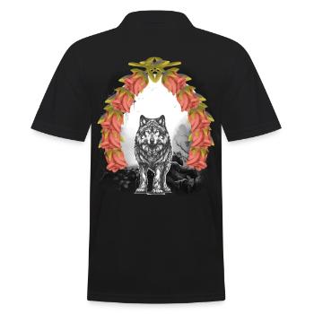 Loup loups Halloween conte de fées conte de fées caractère mystique - Polo Homme - noir - Dos - Kai (181cm)