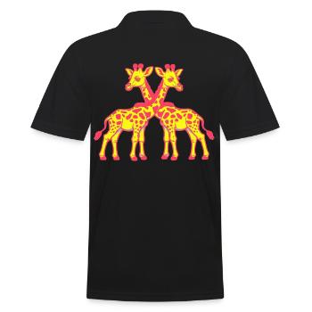Girafe Girafes Zoo Animaux Enfants Enfant Safari - Polo Homme - noir - Dos - Kai (181cm)