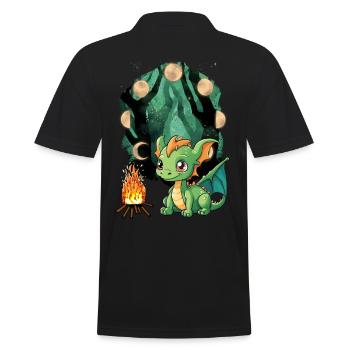 Dragon Dragon Feu de camp Créature mythique Enfant Enfants - Polo Homme - noir - Dos - Kai (181cm)