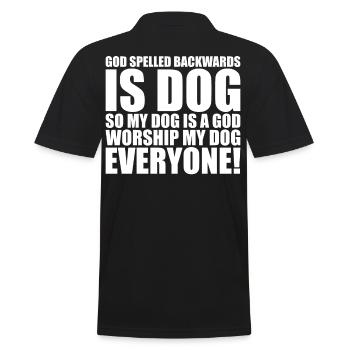 Christus Christliche Gott Theologie Hund - Männer Poloshirt - Schwarz - Hinten - Kai (181cm)