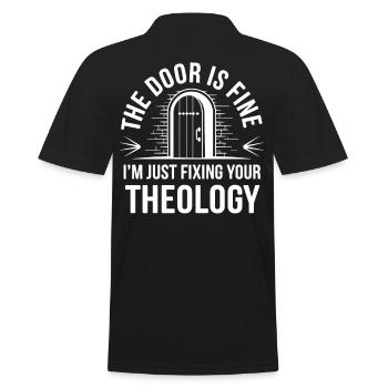 Christ Reformed Christian God Theology - Men's Polo Shirt - black - Back - Kai (181cm)