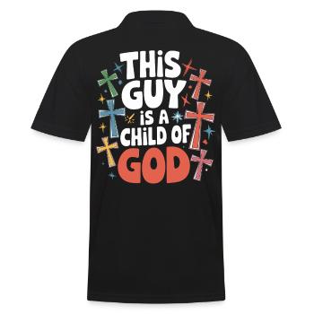 Christ Reformed Christian God Theology - Men's Polo Shirt - black - Back - Kai (181cm)