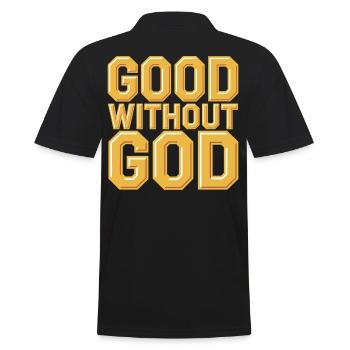 Atheist Atheism Good Without God - Men's Polo Shirt - black - Back - Kai (181cm)