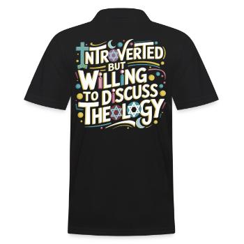Christ Reformed Christian God Theology - Men's Polo Shirt - black - Back - Kai (181cm)