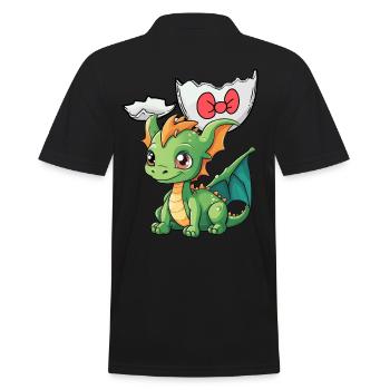 Enfant Enfants Bébé Dragon Dragon Dinos oeuf - Polo Homme - noir - Dos - Kai (181cm)