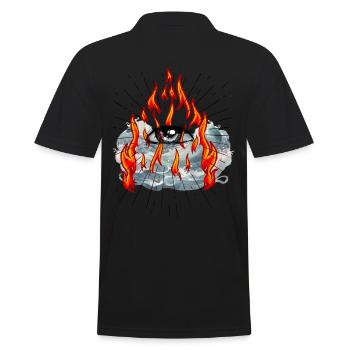 Gott Feuer Wasser Meer spirituell Jesus - Männer Poloshirt - Schwarz - Hinten - Kai (181cm)