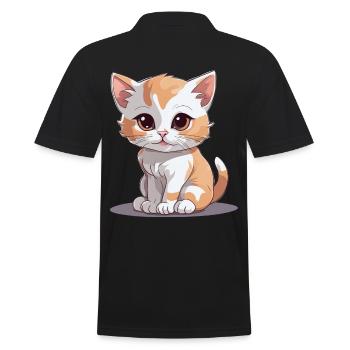 Chaton Chat Chats Chat Domestique Miaulement - Polo Homme - noir - Dos - Kai (181cm)