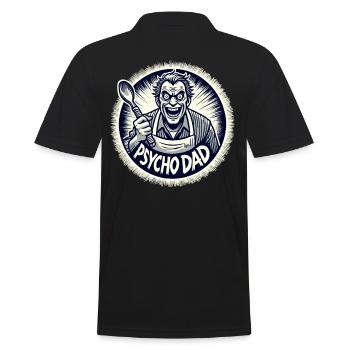 Papa psychopathe avec cuillère en bois - Polo Homme - noir - Dos - Kai (181cm)