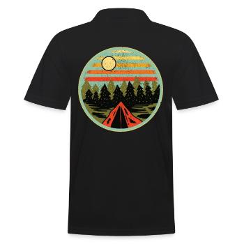 Rétro Vintage Nature Lover des années 80 des années 90 Sapin - Polo Homme - noir - Dos - Kai (181cm)