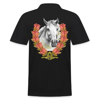 Anniversaire Cheval Chevaux Cavalier Cavalier Enfants - Polo Homme - noir - Dos - Kai (181cm)