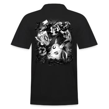 Halloween Ritual Horror Mitternacht Satan Voodoo - Männer Poloshirt - Schwarz - Hinten - Kai (181cm)