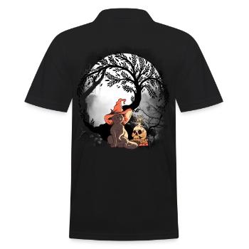 Cat Cats Mystical Wizard Halloween Kids - Men's Polo Shirt - black - Back - Kai (181cm)