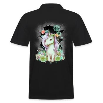 Licorne Licornes Chevaux Cheval Enfant Enfants - Polo Homme - noir - Dos - Kai (181cm)