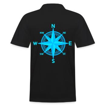 Rose des vents, maritime compas, marin, marin - Polo Homme - noir - Dos - Kai (181cm)