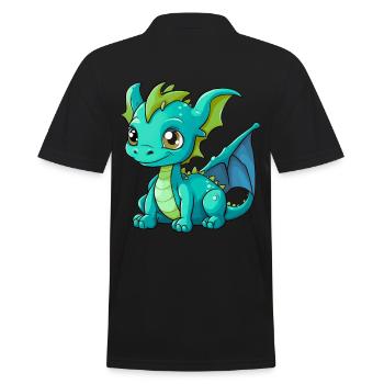 Dragon Dragon Enfant Enfants Bébé Dinos - Polo Homme - noir - Dos - Kai (181cm)