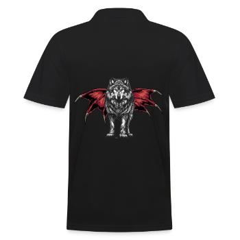 Halloween Loup Loups-Garous - Polo Homme - noir - Dos - Kai (181cm)