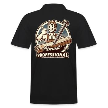 Almost professional: DIY do-it-yourselfers - Men's Polo Shirt - black - Back - Kai (181cm)