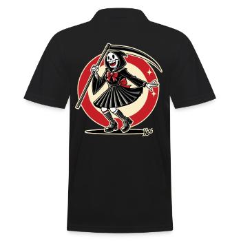 Joyeuse Faucheuse déguisée en écolière - Polo Homme - noir - Dos - Kai (181cm)