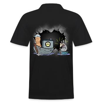 Bateau d’aventure Médiéval Peste Rat Peste Voyage - Polo Homme - noir - Dos - Kai (181cm)